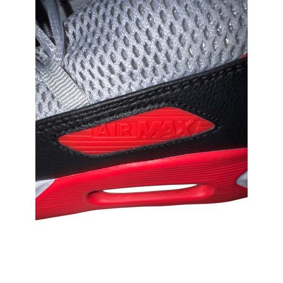 Nike Air Max 90 EZ Men's Wolf Grey Bright Crimson Red Infrared Shoes Size 13 - Picture 7 of 7